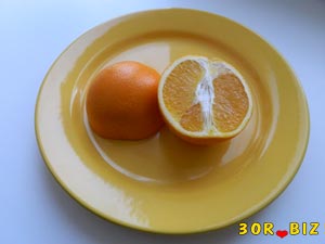 Апельсин внутри и снаружи