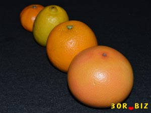 Грейпфрут, апельсин, лимон, мандарин
