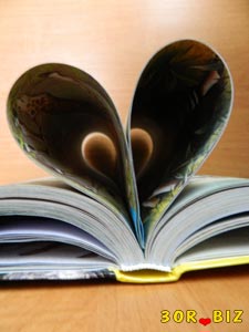 Сердце из листов книги
